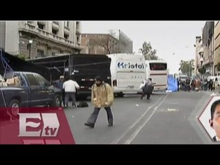 Vendedores ambulantes procedentes de Puebla bloquean Bucareli  / Paola Virrueta