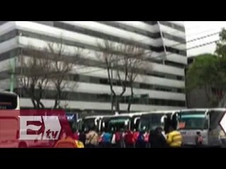 Caos vial en inmediaciones de Sagarpa por llegada de campesinos/ Yazmín Jalil