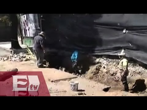 Obras en lateral de Viaducto por hundimiento de tierra/ Yazmín Jalil