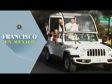 Feligreses michoacanos dan cálida bienvenida al papa Francisco