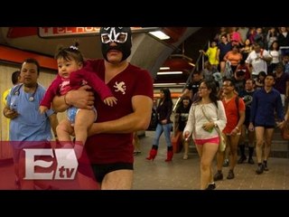 ¡Sin pantalones! Así viajaron capitalinos en el metro / Yuriria Sierra