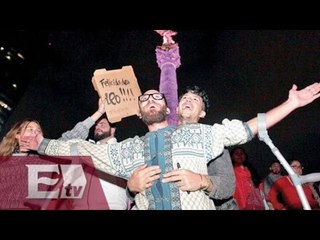 Mexicanos festejan en el Ángel de la Independencia triunfo de "The Revenant" / Paola Barquet