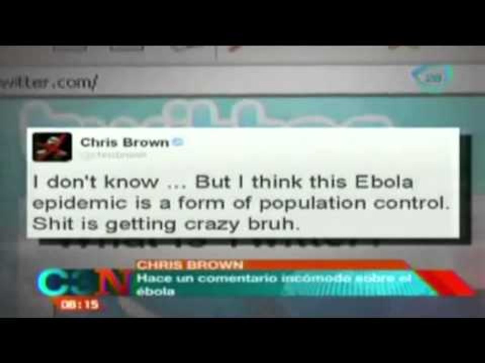 Chris Brown levanta polémica por  tuit sobre ébola