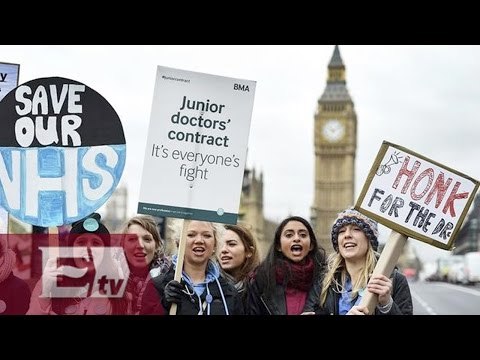 Médicos residentes protestan contra condiciones laborales en Inglaterra / Ingrid Barrera