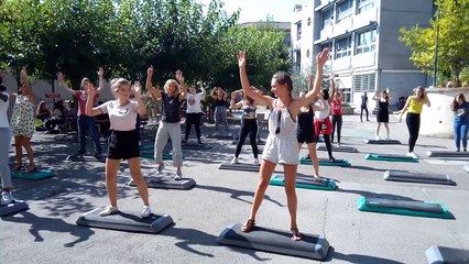 Séance de Step en plein air au Lycée Don Bosco Lyon !!