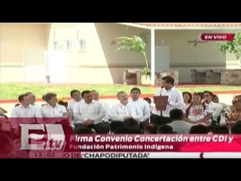 Firma EPN en Mérida convenio a favor de pueblos indígenas / Mariana H