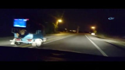 Hırsızlarla Polis Arasındaki Kovalamaca Kamerada