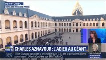 La famille et les amis de Charles Aznavour arrivent aux Invalides pour l'hommage national