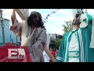 El Judío Errante niega agua a Cristo de Iztapalapa / Kimberly Armengol