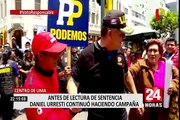 Daniel Urresti recorre calles de Lima en su último día de campaña