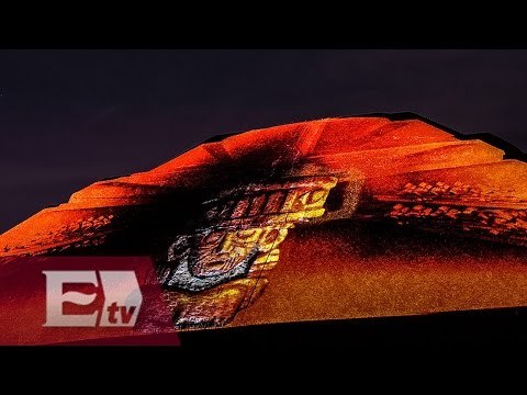 Pirámides de Teotihuacán se iluminan con espectáculo nocturno/ Atalo Mata