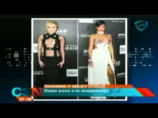 Rihanna y Miley Cyrus dejan poco a la imaginación