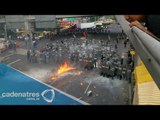 FUERTES IMÁGENES!! Enfrentamiento entre encapuchados y Policías 20 de noviembre