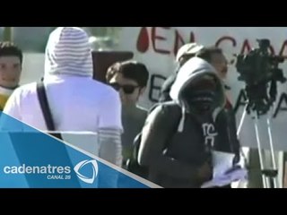 Protestas en casetas aledañas al DF por caso Ayotzinapa