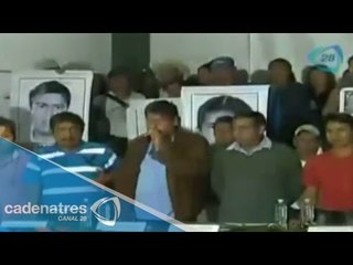 Detalles de la conferencia de prensa de los padres de los normalistas desaparecidos