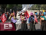 Campesinos bloquean el paso en la avenida Bucareli /  Paola Virrueta
