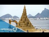 El castillo de arena más alto del mundo está en Río de Janeiro