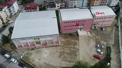 Ordu Lisenin Spor Salonunun İstinat Duvarı Çöktü