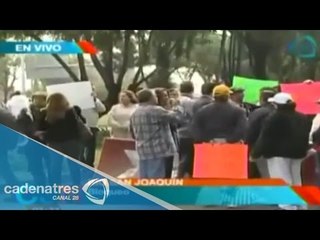 Vecinos se manifiestan en Río San Joaquín por el transporte público