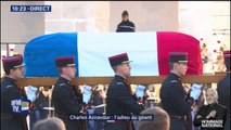 Hommage national: le cercueil de Charles Aznavour arrive aux Invalides au son d'une musique traditionnelle arménienne