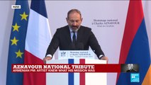 Aznavour national tribute: Armenian PM thanks France for welcoming survivors of genocide