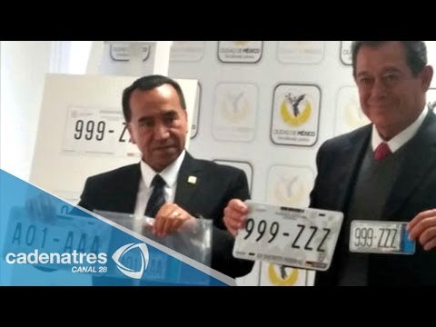 Revelan nueva nomenclatura para placas vehiculares en el DF