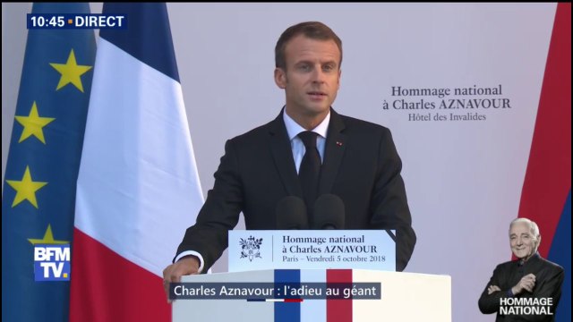 Hommage national: Ses chansons furent pour des millions de personnes un baume, un remède, un réconfort , dit Emmanuel Macron