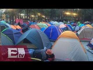 Integrantes de la CNTE trasladan campamento a "La Ciudadela" / Ricardo Salas