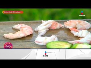 ¡Prepara un aguachile de camarón con chiles ahumados! | Sale el Sol