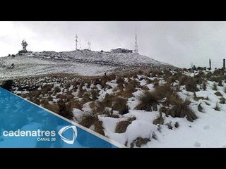 Familias se divierten en el Parque Iztaccíhuatl-Popocatépetl tras caída de nieve