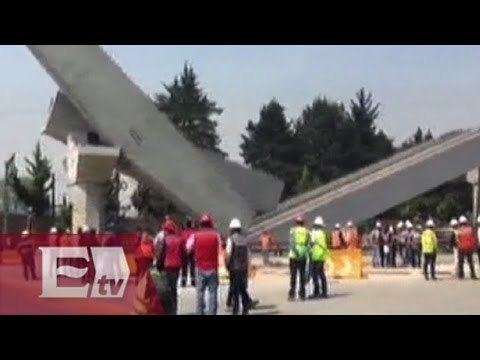 Caen trabes de obras del Tren Interurbano México-Toluca/ Yazmín Jalil