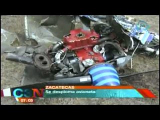 IMPRESIONANTE!! Se desploma avioneta en Zacatecas, mueren 4 personas