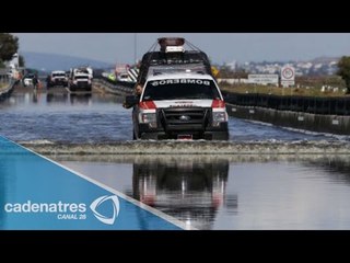 Lluvia navideña deja fuertes inundaciones en el Estado de México