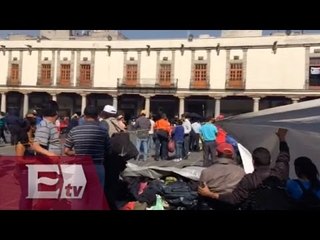 Maestros de la CNTE trasladan plantón a Plaza de Santo Domingo / Ricardo Salas