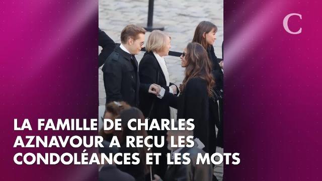PHOTOS. Hommage à Charles Aznavour : sa femme Ulla et ses enfants très émus pendant la cérémonie
