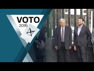 AMLO hace fila para emitir voto en la Ciudad de México / Elecciones 2016