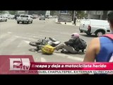 Atropella y deja herido a motociclista en calle Bucareli  / Yuriria Sierra