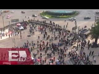 Maestros de la CNTE se dirigen a Segob para entablar diálogo/ Hiram Hurtado