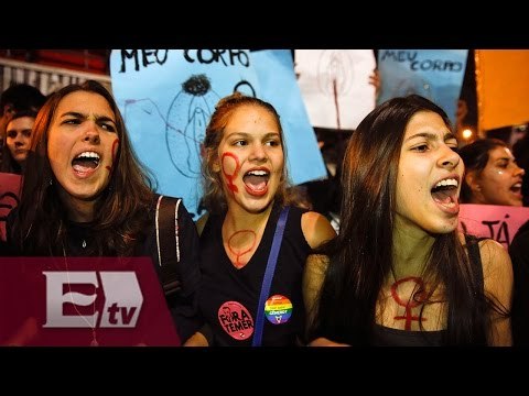 Protesta en Sao Paulo, Brasil, contra la violencia sexual/ Yazmín Jalil