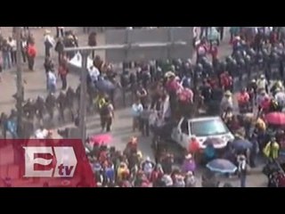 Policía capitalina cerca a maestros y les impide el paso al Zócalo/ Yazmín Jalil