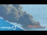 Se incendia yate en la bahía de Acapulco