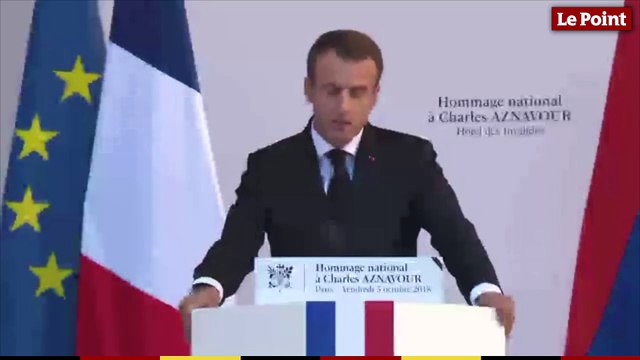 Hommage à Charles Aznavour : le discours d'Emmanuel Macron