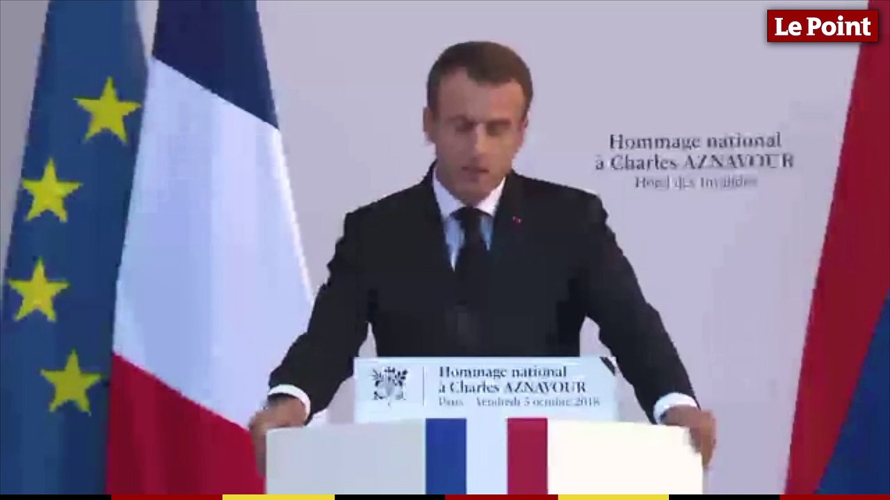 Hommage à Charles Aznavour : le discours d'Emmanuel Macron