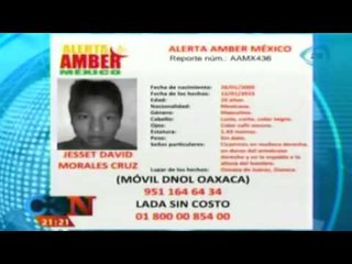 Se activa Alerta Amber por menor desaparecido en Oaxaca