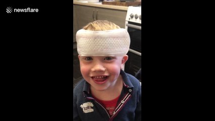 When toddlers find 'large plasters' in nanny's handbag