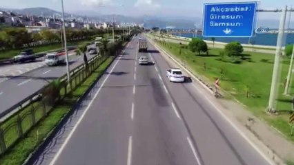 Trabzon il genelinde Drone ile trafik denetimleri başladı