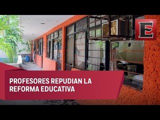 Maestros vandalizan oficinas y bloquean carreteras en Guerrero y Chiapas