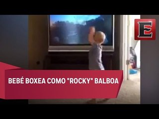Bebé boxea como "Rocky Balboa" y las redes sociales enloquecen