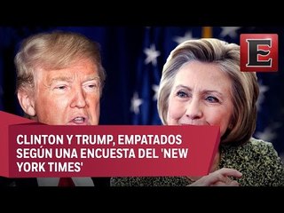 Clinton y Trump, empatados según una encuesta del "New York Times"