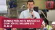 Peña Nieto destaca aumento de empleos en su administración